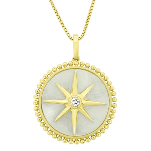 14KT Gold Gold Mini Nautical Compass Charm - Reflections Fine Jewelry